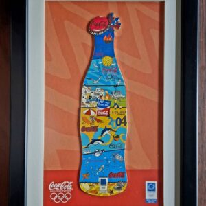 Pins Ολυμπιακών Αγώνων 2004 Κάδρο Παζλ με Μπουκάλι Coca-Cola (SUMMER IN GREECE)