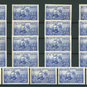 Επετειακή 1938 Πιέρ & Μαρί Κιουρί Πλήρης συλλογή (21 αξιών) Ασφράγιστη **